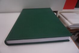 Groen notitieboek leer