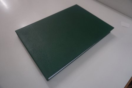 Groen notitieboek leer