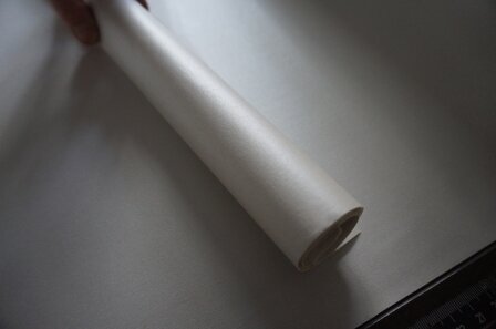 Wit metallic buckram linnen