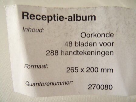 Gastenboek receptie
