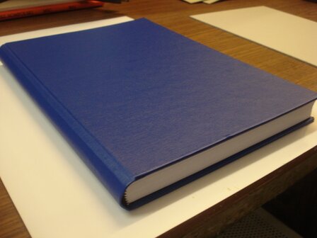 blauwe linnen dummy a4
