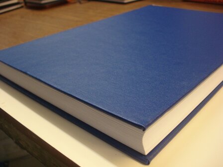 blauwe linnen dummy a4