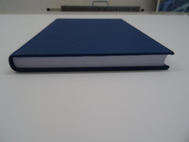 Blauw leren notitieboek a4