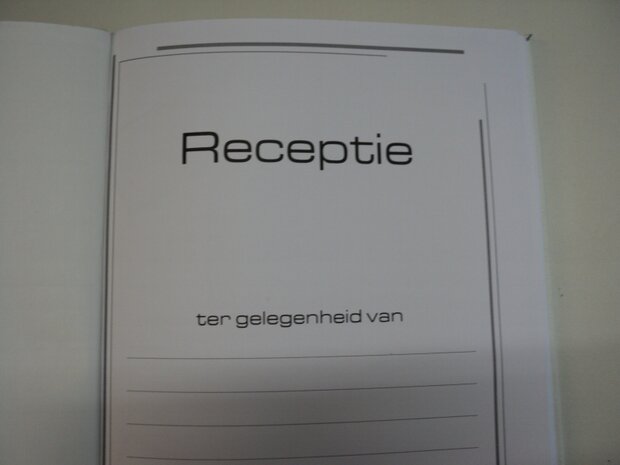 Gastenboek receptie