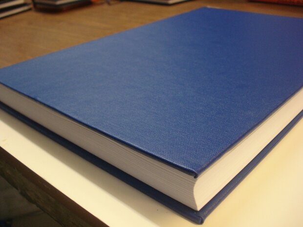 blauwe linnen dummy a4
