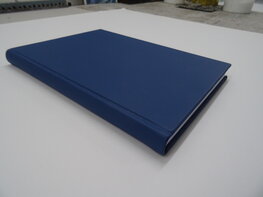 Blauw leren notitieboek a4